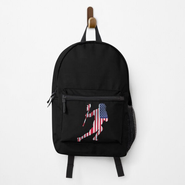 Item preview, American lacrosse player | vertical American flag designed and sold by Docartdesign.