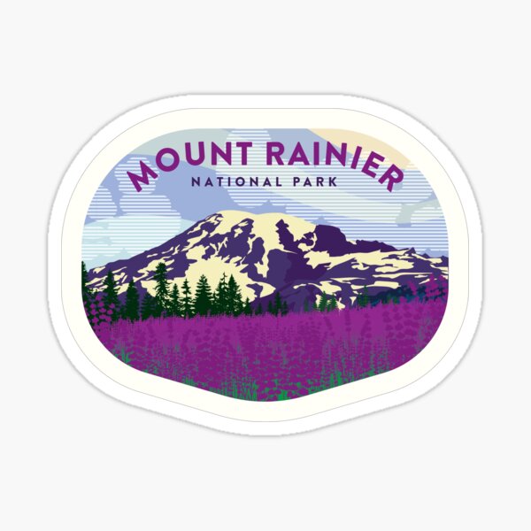 "MOUNT RAINIER NATIONAL PARK" Sticker by Dynamite4ever Redbubble