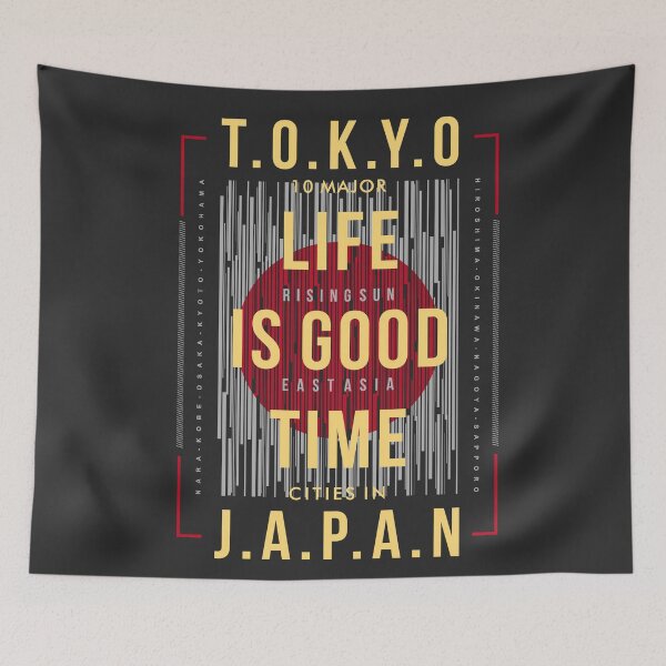 Item preview, Tokyo Japan Text Frame Typography Graphic Vector Good T-Shirt designed and sold by Peekonet.