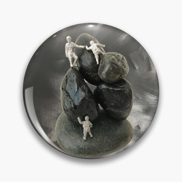 Item preview,  Art Stone Sculpture. Climbers Grey Background designed and sold by Bagsyrose.