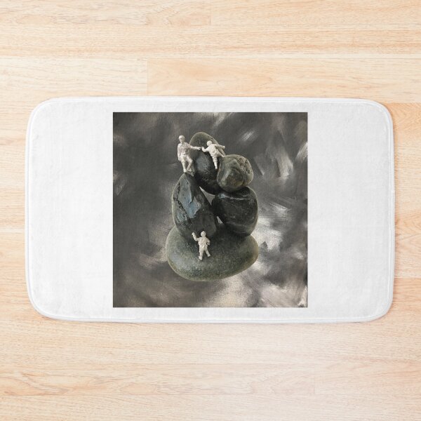 Item preview,  Art Stone Sculpture. Climbers Grey Background designed and sold by Bagsyrose.