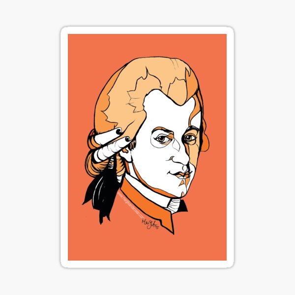 Wolfgang Amadeus Mozart Sticker
