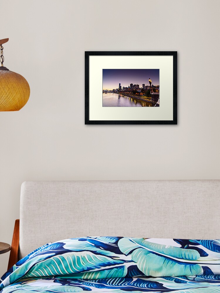 Thumbnail 2 of 7, Framed Art Print, Yarra Sunset designed and sold by wolfcat.