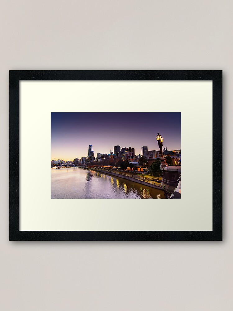 Thumbnail 1 of 7, Framed Art Print, Yarra Sunset designed and sold by wolfcat.
