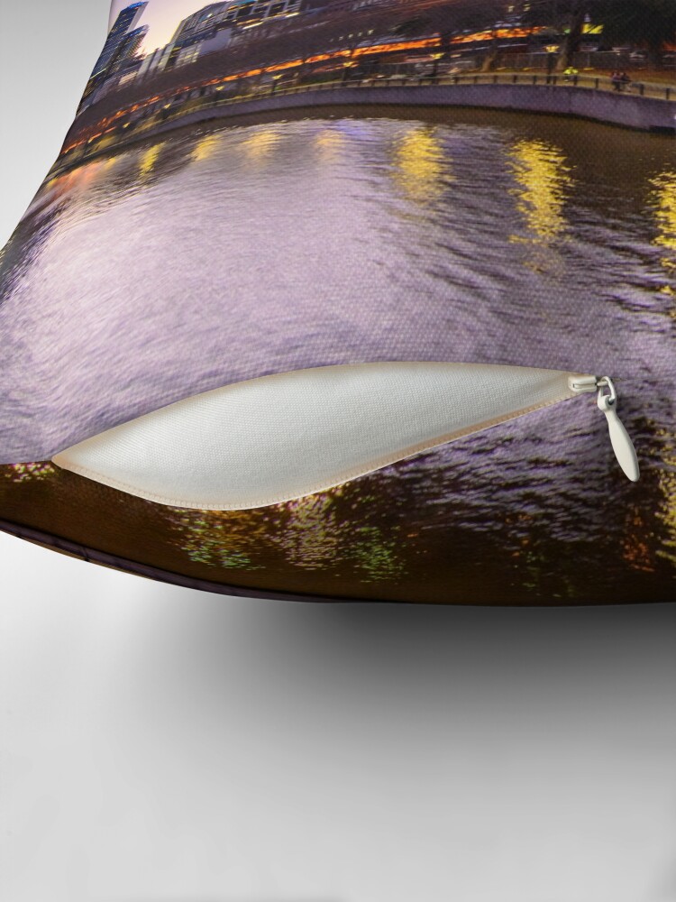 Thumbnail 2 of 4, Pillow, Yarra Sunset designed and sold by wolfcat.