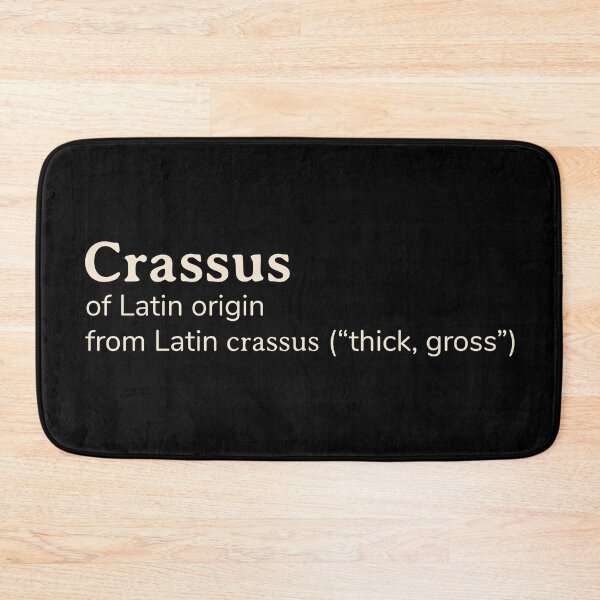 Item preview, Crassus name etymology designed and sold by YourNameStory.