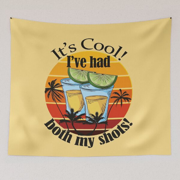 Item preview, It's Cool! I've had both my shots! Summer vibes- Funny get vaccinated shirt- VERSION 2 designed and sold by EvaWolf.