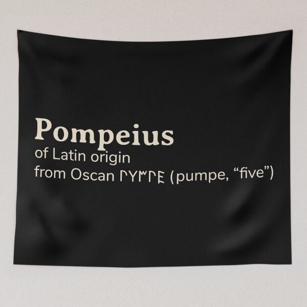 Item preview, Pompeius  name etymology designed and sold by YourNameStory.