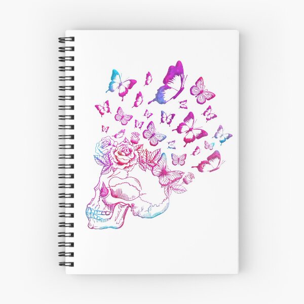 Aperçu de l'œuvre Crâne Papillons créée et vendue par PrismGrafix.