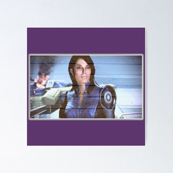 Artikel-Vorschau von Mass Effect: Ashley Williams Digitale Holzmalerei, designt und verkauft von Visual Resolutions.