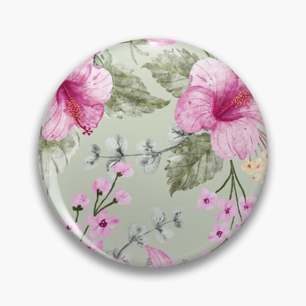Item preview, Shabby Chic Watercolor Hibiscus Pattern designed and sold by nouveaudecor.