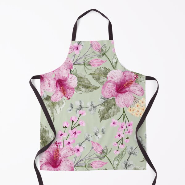 Item preview, Shabby Chic Watercolor Hibiscus Pattern designed and sold by nouveaudecor.