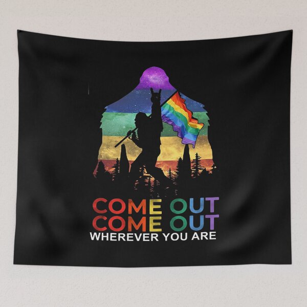 Item preview, LGBT BIGFOOT COME OUT WHEREVER  YOU ARE designed and sold by Ivanc3.