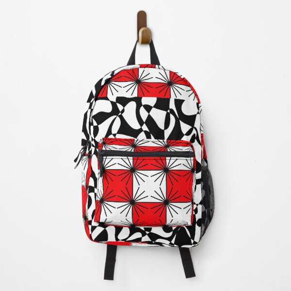 Item preview, Abstract geometric pattern - red, black and white. designed and sold by K.S ART.