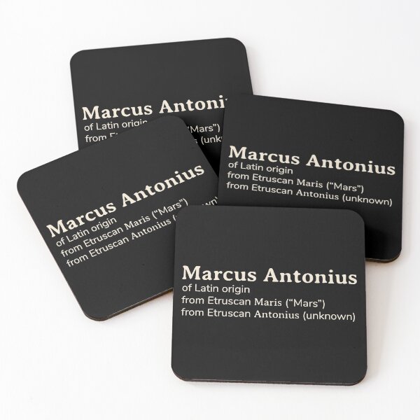 Item preview, Marcus Antonius name etymology designed and sold by YourNameStory.