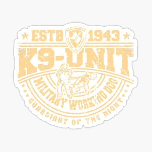K9 Unit Military Working Dog Canine Sticker