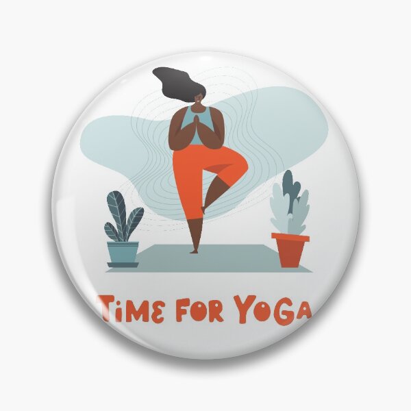 Item preview, Hora de hacer yoga. Chica bonita de piel oscura haciendo asanas designed and sold by lenoleum.