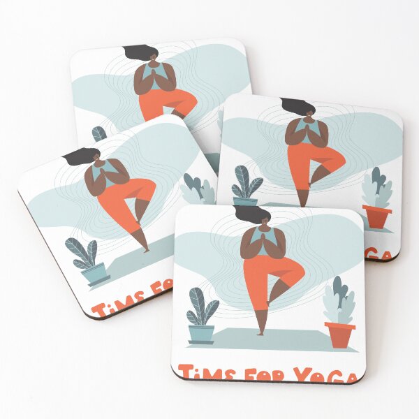 Item preview, Time for yoga. Pretty dark-skinned girl doing asana designed and sold by lenoleum.