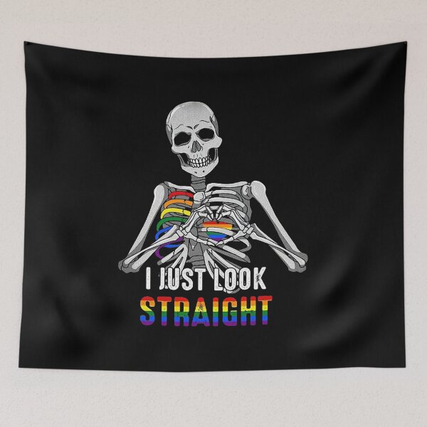Item preview, LGBT SKELETON I JUST LOOK STRAIGHT designed and sold by Ivanc3.