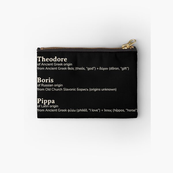 Item preview, The Goldfinch Theodore, Boris, Pippa names etymology designed and sold by YourNameStory.