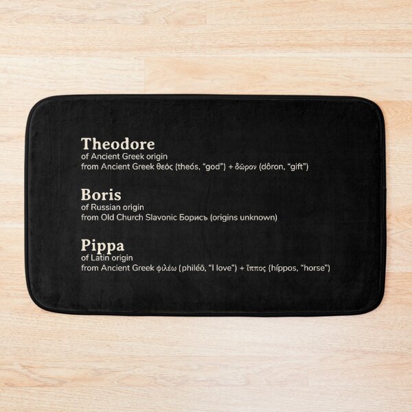 Item preview, The Goldfinch Theodore, Boris, Pippa names etymology designed and sold by YourNameStory.