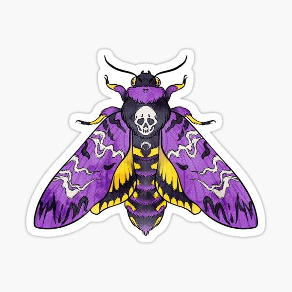 Pride Moth: Non Binary Sticker