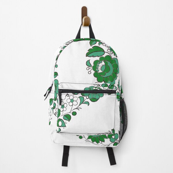 Aperçu de l'œuvre Motif traditionnel hongrois avec fleur de Kalocsa -vert créée et vendue par Chino20.