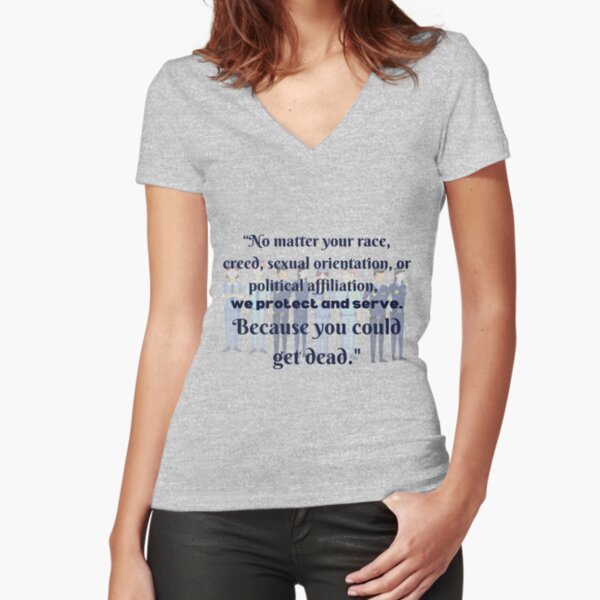 No matter your race Fitted V-Neck T-Shirt