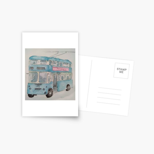Aperçu de l'œuvre trolleybus pour la fête des pères créée et vendue par CaffGillArt.
