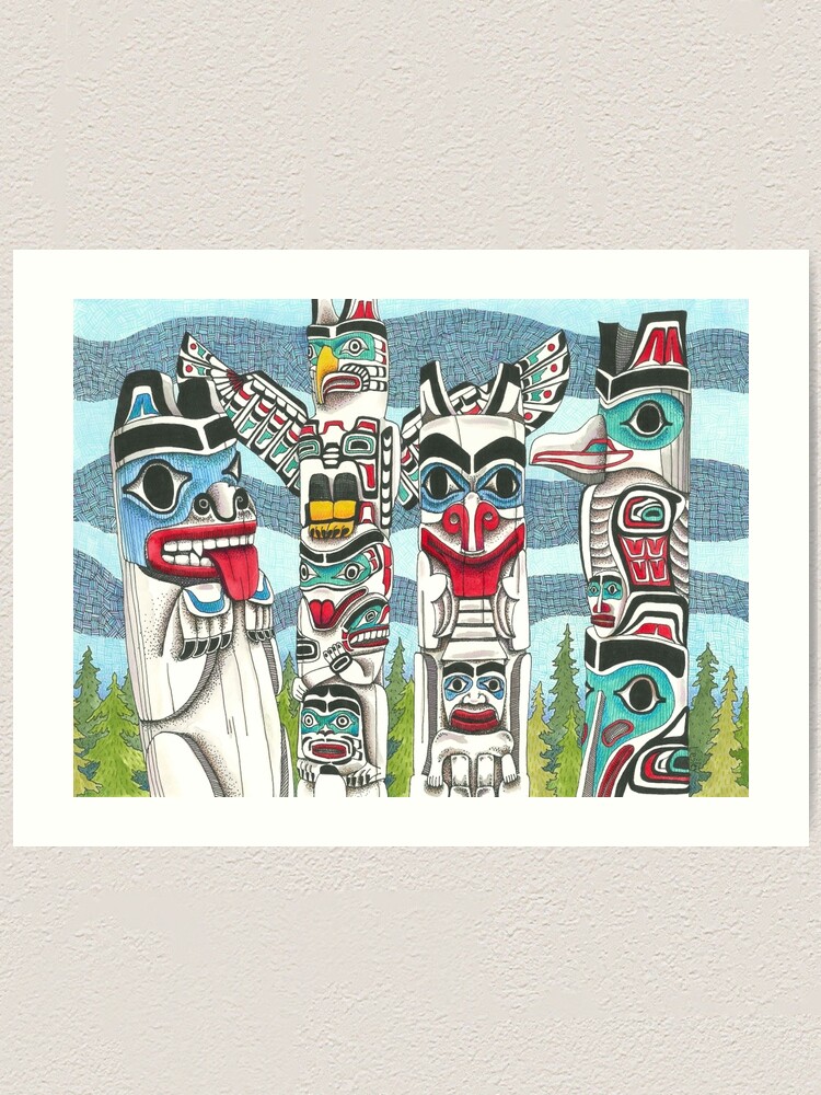 Alternate view of Totem Talk Art Print