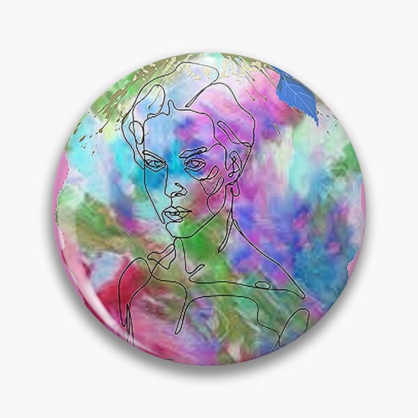 Item preview,  Graphic Psychedelic Linear Abstract Face of a man, nr 3,Trippy Psychedelic Arte Abstracto designed and sold by Adri Barnard.