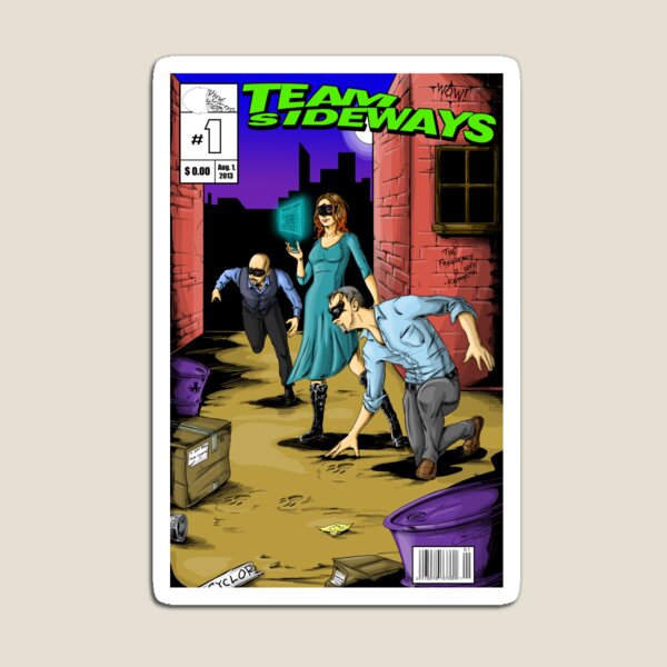 Team Sideways Comic Cover Magnet