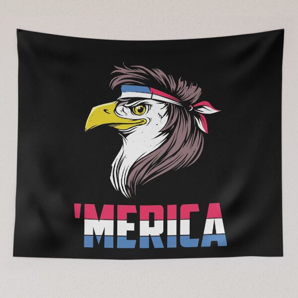 Artikelvorschau, Merica Mullet Eagle Amerikanische Flagge Patriotisch entworfen und verkauft von Hema Thilakaratne.
