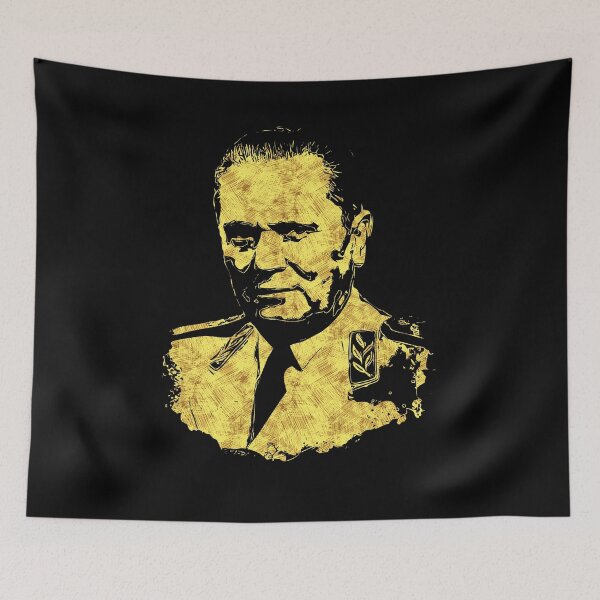 Item preview, Josip Broz TITO the President of Yugoslavia SFRJ Abstract Gold Style Portrait designed and sold by Naumovski.