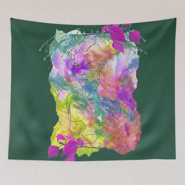 Item preview, Graphic Psychedelic Linear Abstract Face of a man, nr 5,Trippy Psychedelic Arte Abstracto designed and sold by Adri Barnard.