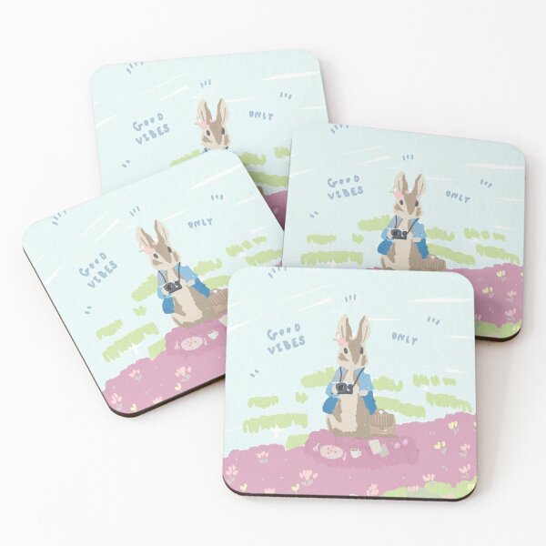 Item preview, Little Rabbit love picnic in the Garden | Good Vibes Only | Rabbit in the garden designed and sold by Manoondaly.