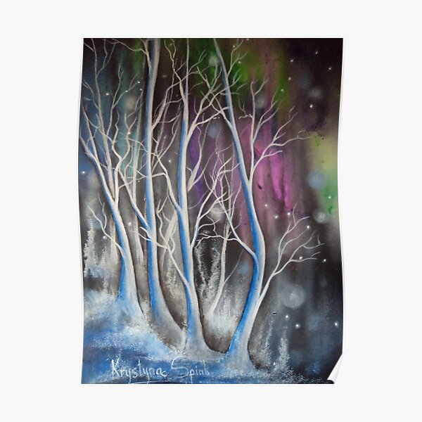 Wondering Blue Trees Poster