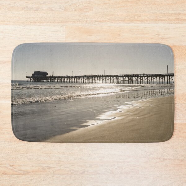 Item preview, Glossy Golden Beach Vibe - Sunshiny Newport Beach Pier Orange County California designed and sold by Georgia Mizuleva.