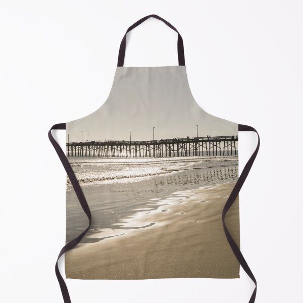 Item preview, Glossy Golden Beach Vibe - Sunshiny Newport Beach Pier Orange County California designed and sold by Georgia Mizuleva.