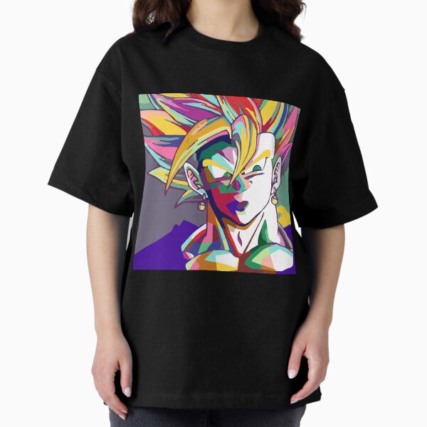 T-shirt Oversize Son Gohan SSJ2 – Dragon Ball Z, Coton Noir, Unisex