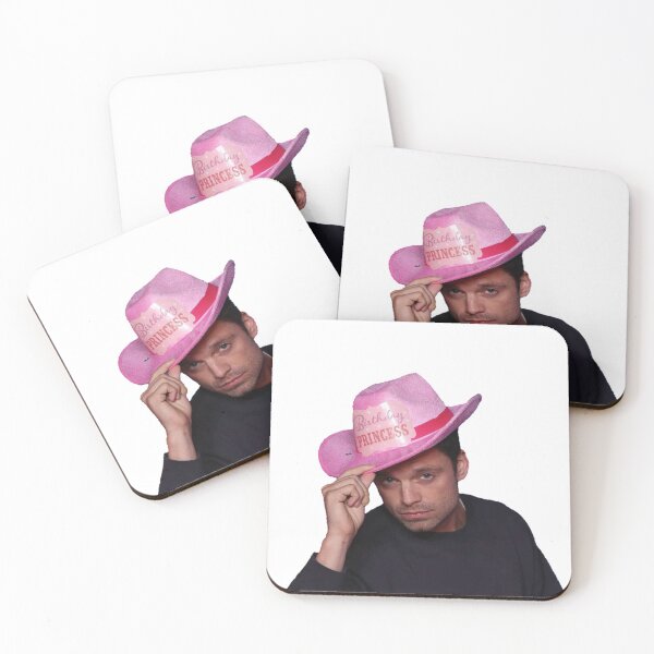 Artikelvorschau, Yee Haw! Sebastian Stan mit rosa Geburtstag Prinzessin Cowboyhut entworfen und verkauft von L1 Creations.