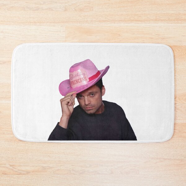 Item preview, Yee Haw! Sebastian Stan with Pink birthday Princess Cowboy Hat designed and sold by L1 Creations.