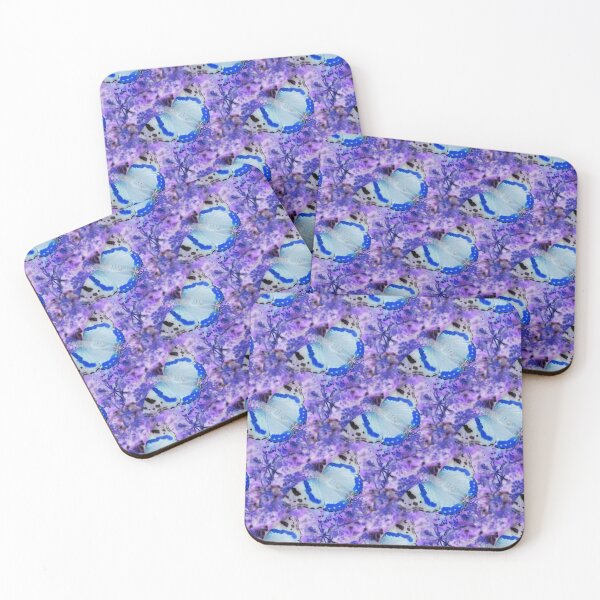Item preview, KABFA Designs and Volksbolts, Vintage English Country Garden Blue and Purple Butterfiles designed and sold by KABFA Designs.