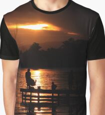 Fishing at dusk Graphic T-Shirt