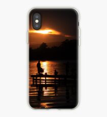 Fishing at dusk iPhone Case
