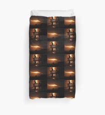 Fishing at dusk Duvet Cover