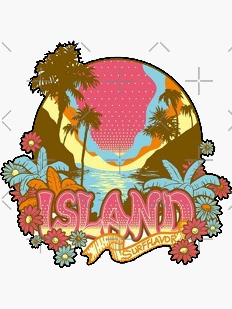 "flower island" Sticker for Sale by vangogh2020 Redbubble