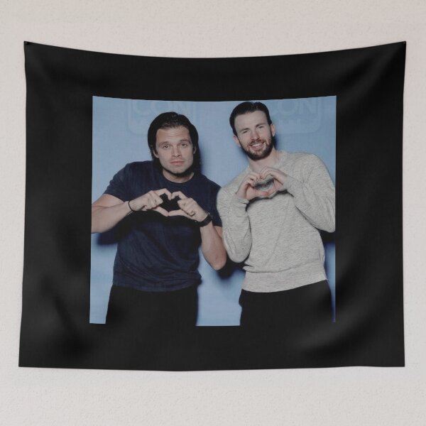 Item preview, Sebastian Stan and Chris Evans being extremely lovable while sending you love  designed and sold by L1 Creations.