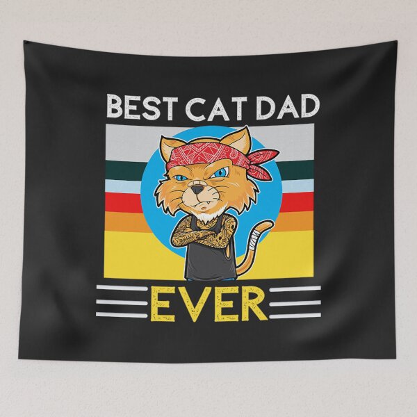 Item preview, Best Cat Dad Ever Funny Cat T-ShirtBest cat dad ever vintage Funny Cat Daddy Father's Day gift 2021 , Cat Father Black Cats Lover dad of cats cat lovers designed and sold by ArcherMeura.