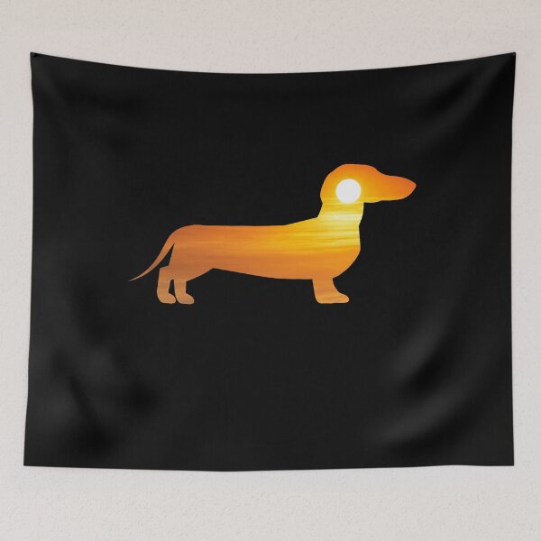 Item preview, Dachshund Dog Silhouette Sunrise designed and sold by alaechamlal.